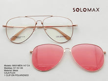 Cargar imagen en el visor de la galería, <div title='Genero UNISEX | Forma AVIADOR | Color DORADO | COMPLETO | 145mmANCHOTOTAL | 57mmANCHODELENTE | 50mmALTURADELENTE | 15mmPUENTE | 145MMLONGITUDDEVARI' > MAX-MEN-147 C4 </div>