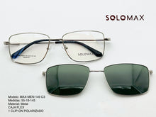 Cargar imagen en el visor de la galería, <div title='Genero UNISEX | Forma RECTANGULAR | Color PLATA | COMPLETO | 145mmANCHOTOTAL | 54mmANCHODELENTE | 40mmALTURADELENTE | 18mmPUENTE | 145MMLONGITUDDEV' > MAX-MEN-149 C3 </div>