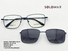 Cargar imagen en el visor de la galería, <div title='Genero UNISEX | Forma RECTANGULAR | Color AZUL | COMPLETO | 145mmANCHOTOTAL | 54mmANCHODELENTE | 40mmALTURADELENTE | 18mmPUENTE | 145MMLONGITUDDEVA' > MAX-MEN-149 C4 </div>