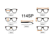 Cargar imagen en el visor de la galería, <div title='Genero UNISEX | Forma CUADRADO RECTANGULAR | Color PLATA | COMPLETO | 140mmANCHOTOTAL | 52mmANCHODELENTE | 39mmALTURADELENTE | 19mmPUENTE |' > 114SP S.SILVER </div>