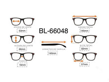 Cargar imagen en el visor de la galería, <div title='Genero MUJER | Forma GATO | Color AZUL | COMPLETO | 145mmANCHOTOTAL | 51mmANCHODELENTE | 48mmALTURADELENTE | 19mmPUENTE | 141mmLONGITUDDEVARILLA | ' > BL-6604 C3 </div>