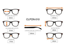Cargar imagen en el visor de la galería, <div title='Genero MUJER | Forma GATO | Color CAFE | COMPLETO | 137mmANCHOTOTAL | 53mmANCHODELENTE | 47mmALTURADELENTE | 17mmPUENTE | 140mmLONGITUDDEVARILLA | ' > CLPON-010 BROWN </div>
