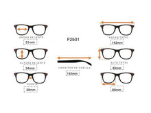 Cargar imagen en el visor de la galería, <div title='MUJER | RECTANGULAR | | ACETATO | NEGRO | | Tipo Lente COMPLETO' > F2501 C1 </div>