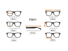 Cargar imagen en el visor de la galería, <div title='Genero UNISEX | Forma CUADRADO | Color CAREY | COMPLETO | 139mmANCHOTOTAL | 56mmANCHODELENTE | 45mmALTURADELENTE | 19mmPUENTE | 147MM LONG' > F3011 C3 </div>