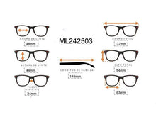 Cargar imagen en el visor de la galería, <div title='MUJER | CUADRAD | REDONDO | ACETATO | NEGRO | | Tipo Lente COMPLETO' > ML2425003 C5 </div>