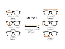Cargar imagen en el visor de la galería, <div title='MUJER | REDONDO | | ACETATO | NEGRO | | Tipo Lente COMPLETO' > ML5512 C1 </div>