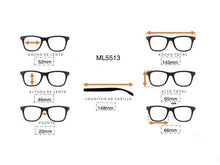 Cargar imagen en el visor de la galería, <div title='UNISEX | CUADRADO | | ACETATO | CAFE | | Tipo Lente COMPLETO' > ML5513 C3 </div>