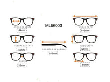 Cargar imagen en el visor de la galería, <div title='Genero MUJER | Forma REDONDO | Color BLANCO NEGRO | COMPLETO | 146mmANCHOTOTAL | 44mmANCHODELENTE | 45mmALTURADELENTE | 25mmPUENTE | 145mmLONGITUDDE' > ML56003 C5 </div>