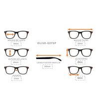 Cargar imagen en el visor de la galería, <div title='Genero MUJER | Forma GATO | Color CAFE | COMPLETO | 137mmANCHOTOTAL | 50mmANCHODELENTE | 43mmALTURADELENTE | 17mmPUENTE | 145MM LONGITUD D' > OLIVE-027SP BROWN </div>