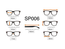 Cargar imagen en el visor de la galería, <div title='Genero UNISEX | Forma RECTANGULAR | Color AZUL | COMPLETO | 142mmANCHOTOTAL | 55mmANCHODELENTE | 37mmALTURADELENTE | 17mmPUENTE | 145MM LO' > SP006 BLUE-L.BLUE </div>