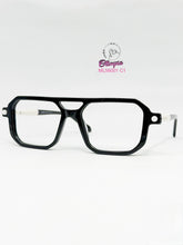 Cargar imagen en el visor de la galería, <div title='Genero UNISEX | Forma RECTANGULAR | Color BLANCO NEGRO | COMPLETO | 146mmANCHOTOTAL | 51mmANCHODELENTE | 39mmALTURADELENTE | 17mmPUENTE | 145mmLONGI' > ML56001 C1 </div>