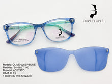 Cargar imagen en el visor de la galería, <div title='Genero MUJER | Forma GATO | Color AZUL | COMPLETO | 139mmANCHOTOTAL | 51mmANCHODELENTE | 40mmALTURADELENTE | 17mmPUENTE | 140MM LONGITUD D' > OLIVE-025SP BLUE </div>