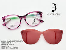 Cargar imagen en el visor de la galería, <div title='Genero MUJER | Forma GATO | Color PURPURA | COMPLETO | 138mmANCHOTOTAL | 50mmANCHODELENTE | 44mmALTURADELENTE | 17mmPUENTE | 140MM LONGITU' > OLIVE-026SP PUR-BRN </div>