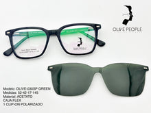 Cargar imagen en el visor de la galería, <div title='Genero UNISEX | Forma CUADRADO RECTANGULAR | Color AZUL VERDE | COMPLETO | 139mmANCHOTOTAL | 50mmANCHODELENTE | 40mmALTURADELENTE | 17mm PUEN' > OLIVE-030SP GREEN </div>