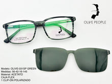 Cargar imagen en el visor de la galería, <div title='Genero UNISEX | Forma RECTANGULAR | Color VERDE | COMPLETO | 142mmANCHOTOTAL | 54mmANCHODELENTE | 40mmALTURADELENTE | 16mmPUENTE | 145MM L' > OLIVE-031SP GREEN </div>