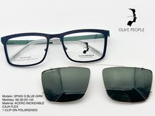 Cargar imagen en el visor de la galería, <div title='Genero UNISEX | Forma CUADRADO RECTANGULAR | Color AZUL VERDE | COMPLETO | 145mmANCHOTOTAL | 55mmANCHODELENTE | 38mmALTURADELENTE | 20mm PUEN' > SP003 D.BLUE-GRN </div>