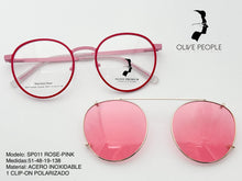 Cargar imagen en el visor de la galería, <div title='Genero UNISEX | Forma REDONDO | Color ROJO ROSA | COMPLETO | 135mmANCHOTOTAL | 49mmANCHODELENTE | 49mmALTURADELENTE | 19mmPUENTE | 138MM LO' > SP011 ROSE-PINK </div>