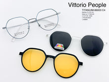 Cargar imagen en el visor de la galería, <div title='Genero UNISEX | Forma REDONDO | Color AZUL PLATA | COMPLETO | 140mmANCHOTOTAL | 52mmANCHODELENTE | 48mmALTURADELENTE | 20mmPUENTE | 142MM L' > TITANIUM-86003 C4 </div>