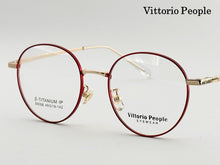 Cargar imagen en el visor de la galería, <div title='Genero UNISEX | Forma REDONDO | Color DORADO ROJO | COMPLETO | 135mmANCHOTOTAL | 50mmANCHODELENTE | 42mmALTURADELENTE | 19mmPUENTE | 142MM ' > TITANIUM-86008 C4 </div>