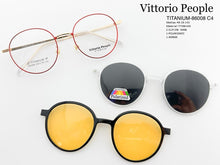 Cargar imagen en el visor de la galería, <div title='Genero UNISEX | Forma REDONDO | Color DORADO ROJO | COMPLETO | 135mmANCHOTOTAL | 50mmANCHODELENTE | 42mmALTURADELENTE | 19mmPUENTE | 142MM ' > TITANIUM-86008 C4 </div>