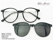 Cargar imagen en el visor de la galería, <div title='Genero CLIP-ON | Forma UNISEX UNISEX | Color REDONDO NEGRO | | COMPLETOmmANCHOTOTAL | 136mmANCHODELENTE | 49mmALTURADELENTE | 19mmPUENTE | 143mmLONG' > TJ2186 C1 </div>