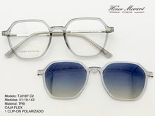 Cargar imagen en el visor de la galería, <div title='Genero CLIP-ON | Forma UNISEX UNISEX | Color CUADRADO GRIS | | COMPLETOmmANCHOTOTAL | 139mmANCHODELENTE | 49mmALTURADELENTE | 19mmPUENTE | 143mmLONG' > TJ2187 C2 </div>