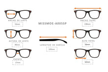 Cargar imagen en el visor de la galería, <div title='Genero CLIP-ON | Forma MUJER GATO | Color AZUL | | COMPLETOmmANCHOTOTAL | 138mmANCHODELENTE | 52mmALTURADELENTE | 17mmPUENTE | 143mmLONGITUDDEVARIL' > Missmoe-A005SP AZUL </div>