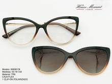 Cargar imagen en el visor de la galería, <div  title='Genero MUJER | Forma GATO  | Color CAFÉ DORADO  | COMPLETO | 136mmANCHOTOTAL | 53mmANCHODELENTE | 42mmALTURADELENTE | 18mmPUENTE | 143mmLONGITUDDEVARI' > 95658 C8 </div>
