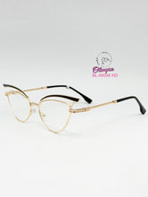 Cargar imagen en el visor de la galería, <div  title='Genero  | Forma MUJER GATO | Color  DORADO NEGRO |  | COMPLETOmmANCHOTOTAL | 146mmANCHODELENTE | 55mmALTURADELENTE | 20mmPUENTE | 140mmLONGITUDDEVARIL' > BL-66048 ND </div>
