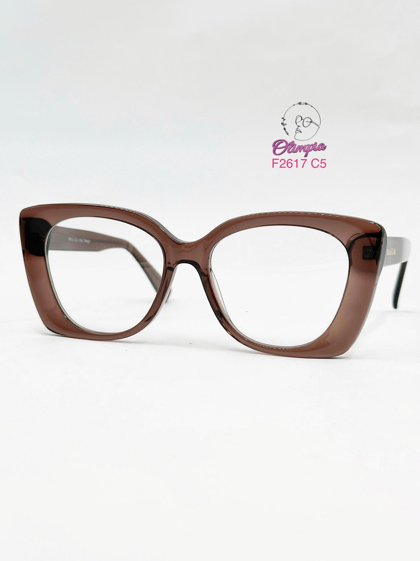 <div  title='MUJER | CUADRADO | GATO | ACETATO | CAFE |  | Tipo Lente COMPLETO' > F2617 C5 </div>