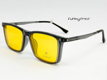 Cargar imagen en el visor de la galería, <div  title='Genero CLIP-ON | Forma UNISEX RECTANGULAR | Color  GRIS  |  | COMPLETOmmANCHOTOTAL | 145mmANCHODELENTE | 54mmALTURADELENTE | 41mmPUENTE | 18mmLONGITUD' > FRED-2702 C6 </div>
