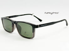 Cargar imagen en el visor de la galería, <div  title='Genero CLIP-ON | Forma UNISEX RECTANGULAR | Color  GRIS NEGRO |  | COMPLETOmmANCHOTOTAL | 140mmANCHODELENTE | 53mmALTURADELENTE | 35mmPUENTE | 17mmLON' > FRED-2703 C5 </div>
