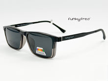 Cargar imagen en el visor de la galería, <div  title='Genero CLIP-ON | Forma UNISEX RECTANGULAR | Color  GRIS NEGRO |  | COMPLETOmmANCHOTOTAL | 140mmANCHODELENTE | 53mmALTURADELENTE | 35mmPUENTE | 17mmLON' > FRED-2703 C5 </div>
