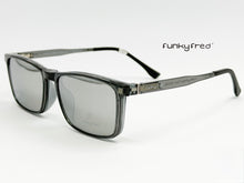 Cargar imagen en el visor de la galería, <div  title='Genero CLIP-ON | Forma UNISEX RECTANGULAR | Color  GRIS  |  | COMPLETOmmANCHOTOTAL | 146mmANCHODELENTE | 56mmALTURADELENTE | 48mmPUENTE | 17mmLONGITUD' > FRED-2706 C6 </div>
