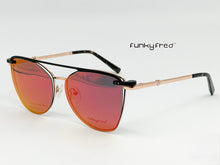 Cargar imagen en el visor de la galería, <div  title='Genero MUJER | Forma GATO  | Color DORADO NEGRO  | COMPLETO | 143mmANCHOTOTAL | 55mmANCHODELENTE | 49mmALTURADELENTE | 16mmPUENTE | 140mmLONGITUDDEVAR' > FRED-3013SP C1 </div>
