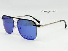 Cargar imagen en el visor de la galería, <div  title='Genero UNISEX | Forma CUADRADO  | Color DORADO GRIS  | COMPLETO | 146mmANCHOTOTAL | 56mmANCHODELENTE | 47mmALTURADELENTE | 17mmPUENTE | 145mmLONGITUDD' > FRED-3021SP C2 </div>
