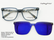 Cargar imagen en el visor de la galería, <div  title='Genero UNISEX | Forma CUADRADO  | Color AZUL   | COMPLETO | 145mmANCHOTOTAL | 55mmANCHODELENTE | 45mmALTURADELENTE | 19mmPUENTE | 145MMLONGITUDDEVARIL' > FRED-3214SP C2 </div>
