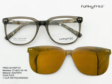 Cargar imagen en el visor de la galería, <div  title='Genero UNISEX | Forma CUADRADO  | Color CAFE   | COMPLETO | 146mmANCHOTOTAL | 55mmANCHODELENTE | 45mmALTURADELENTE | 18mmPUENTE | 145MMLONGITUDDEVARIL' > FRED-3215SP C3 </div>
