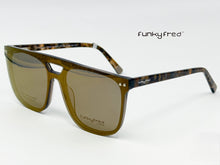 Cargar imagen en el visor de la galería, <div  title='Genero UNISEX | Forma AVIADOR CUADRADO | Color CAFE   | COMPLETO | 147mmANCHOTOTAL | 57mmANCHODELENTE | 49mmALTURADELENTE | 19mmPUENTE | 145MMLONGITUD' > FRED-3216SP C3 </div>
