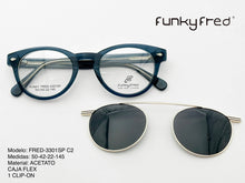 Cargar imagen en el visor de la galería, <div  title='Genero UNISEX | Forma REDONDO  | Color AZUL   | COMPLETO | 143mmANCHOTOTAL | 48mmANCHODELENTE | 41mmALTURADELENTE | 22mmPUENTE | 145MMLONGITUDDEVARILL' > FRED-3301SP C2 </div>
