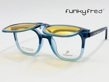 Cargar imagen en el visor de la galería, <div  title='Genero UNISEX | Forma CUADRADO  | Color AZUL   | COMPLETO | 150mmANCHOTOTAL | 50mmANCHODELENTE | 45mmALTURADELENTE | 24mmPUENTE | 146MM LONGI' > FRED-3402SP C2 </div>
