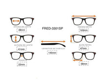 Cargar imagen en el visor de la galería, <div  title='Genero UNISEX | Forma REDONDO  | Color AZUL   | COMPLETO | 143mmANCHOTOTAL | 48mmANCHODELENTE | 41mmALTURADELENTE | 22mmPUENTE | 145MMLONGITUDDEVARILL' > FRED-3301SP C2 </div>
