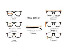 Cargar imagen en el visor de la galería, <div  title='Genero UNISEX | Forma CUADRADO RECTANGULAR | Color CAREY   | COMPLETO | 140mmANCHOTOTAL | 52mmANCHODELENTE | 38mmALTURADELENTE | 17mmPUENTE | 145MMLON' > FRED-3305SP C3 </div>
