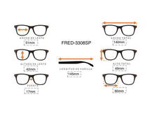 Cargar imagen en el visor de la galería, <div  title='Genero MUJER | Forma GATO  | Color MORADO   | COMPLETO | 140mmANCHOTOTAL | 51mmANCHODELENTE | 42mmALTURADELENTE | 17mmPUENTE | 145MMLONGITUDDEVARILLA ' > FRED-3308SP C2 </div>
