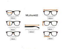 Cargar imagen en el visor de la galería, <div  title='Genero MUJER | Forma GATO  | Color VERDE   | COMPLETO | 136mmANCHOTOTAL | 50mmANCHODELENTE | 40mmALTURADELENTE | 18mmPUENTE | 140mmLONGITUDDEVARILLA |' > MLCHUNK02 C3 </div>
