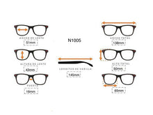 Cargar imagen en el visor de la galería, <div  title='Genero MUJER | Forma RECTANGULAR  | Color AZUL   | COMPLETO | 138mmANCHOTOTAL | 51mmANCHODELENTE | 43mmALTURADELENTE | 16mmPUENTE | 145MMLONGITUDDEVAR' > N1005 C3 </div>
